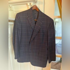Navy Blue Plaid sportscoat